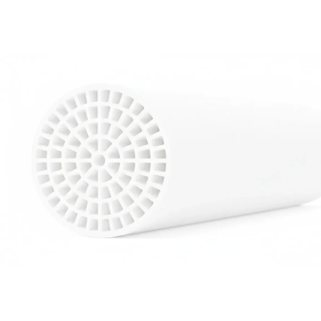 3D view of NPC-M-4081 multichannel ceramic membrane element with tubular  body and internal channels