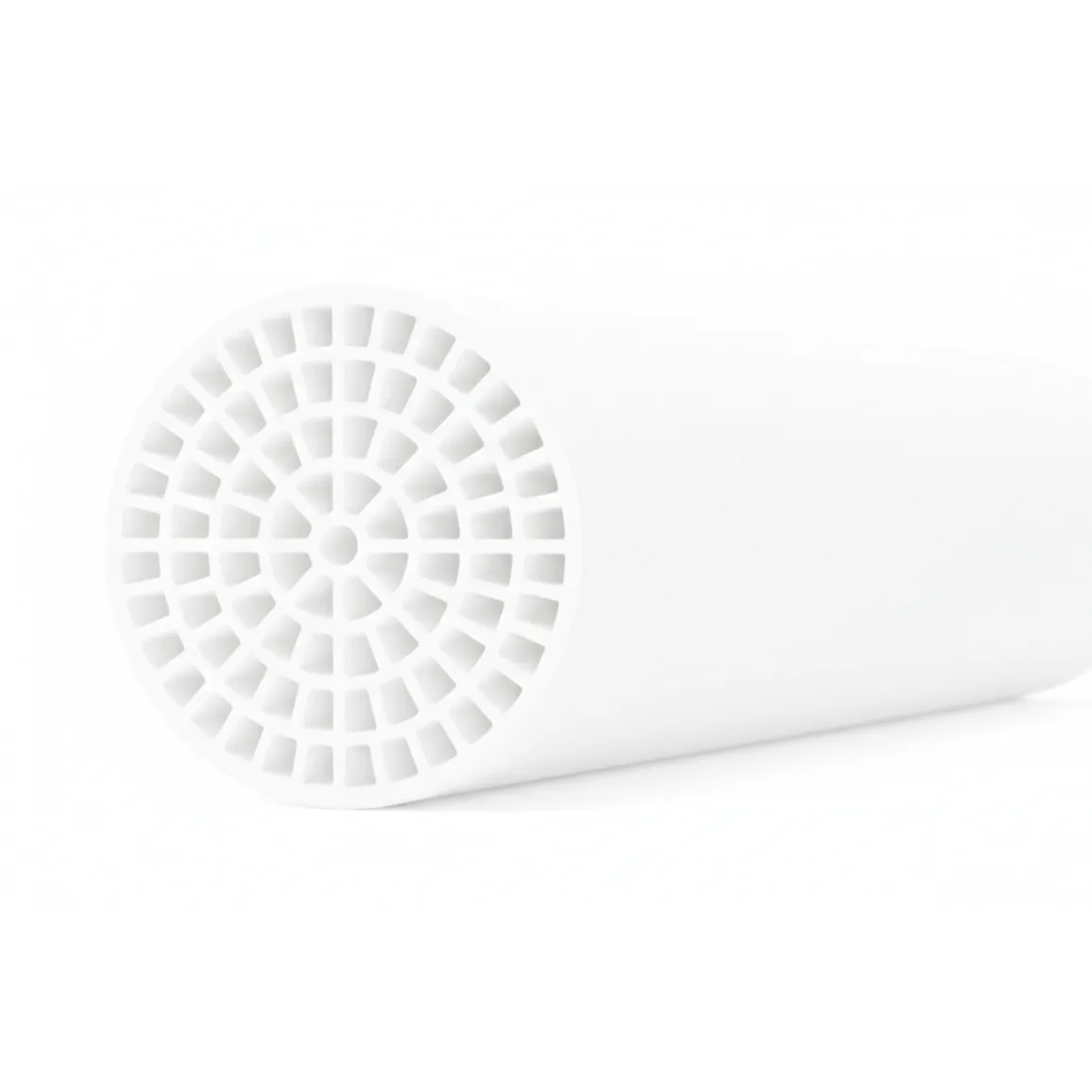 NPC-M-4081-ceramic-membrane-3d-view 3D view of NPC-M-4081 multichannel ceramic membrane element with tubular body and internal channels